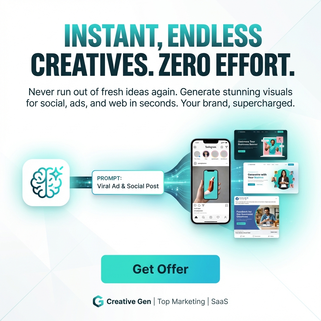 AI-generated SaaS ad creative — lead generation